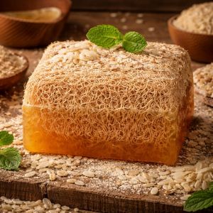 Pirinç Tozlu Kolejen Özlü Kabak Lifli Sabun