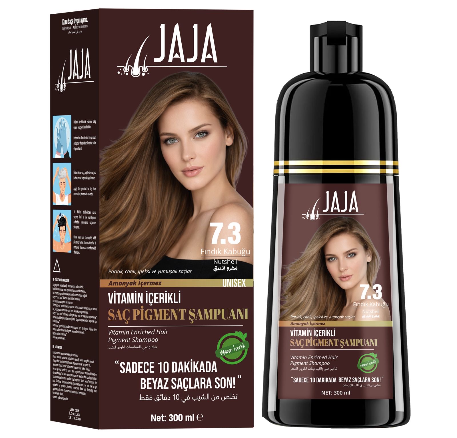 JAJA Vitamin Pigment Şampuan – 7.3 Fındık Kabuğu