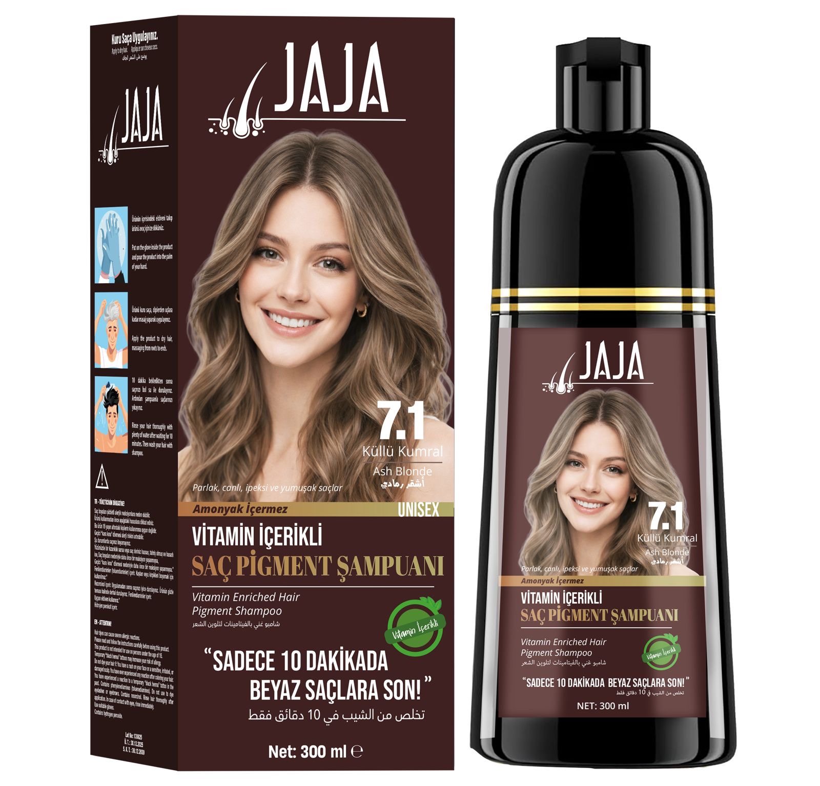 JAJA Vitamin Pigment Şampuan – 7.1 Küllü Kumral